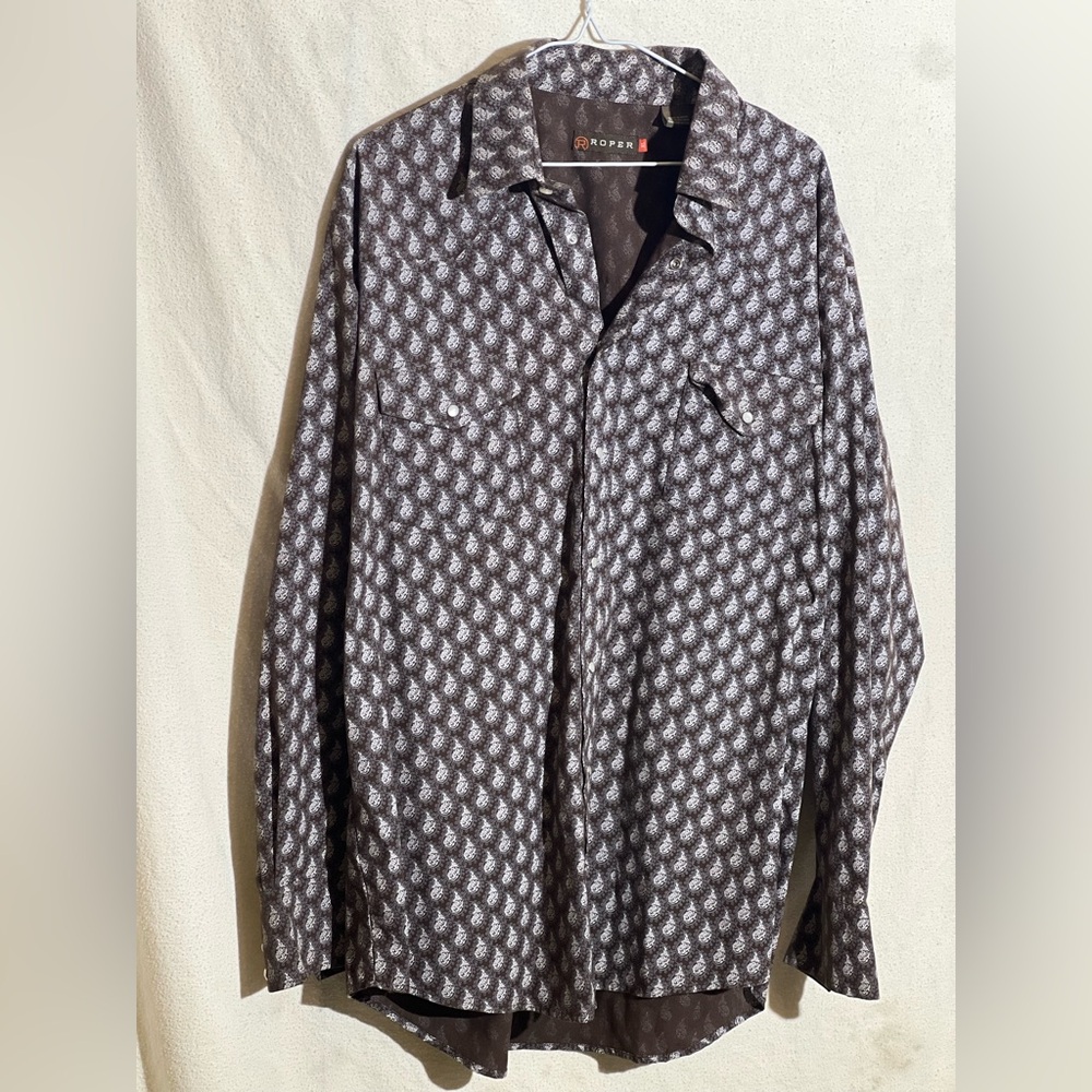 ROPER Mens Pearl Snap Western Button Down